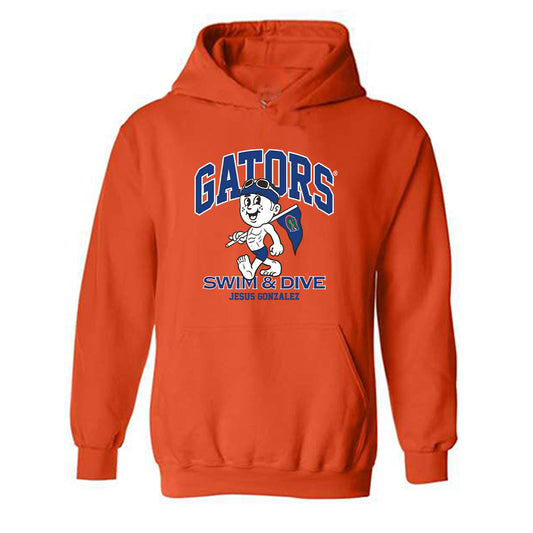 Florida - NCAA Men's Swimming & Diving : Jesus Gonzalez - Fashion Shersey Hooded Sweatshirt-0