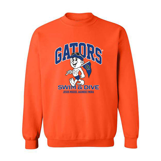 Florida - NCAA Men's Swimming & Diving : JESUS MIGUEL AGUNDEZ MORA - Fashion Shersey Crewneck Sweatshirt-0