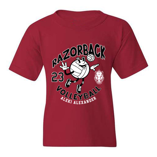 Arkansas - NCAA Women's Volleyball : Aleki Alexander - Fashion Shersey Youth T-Shirt