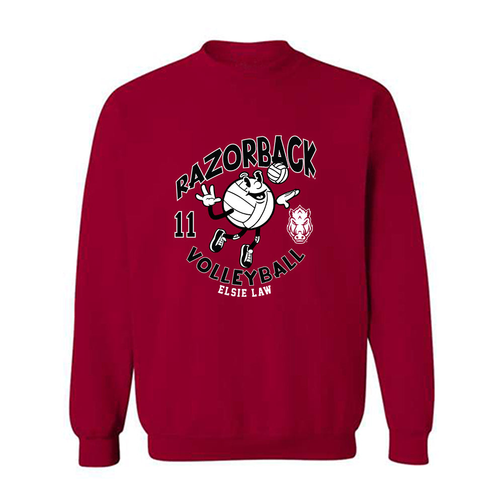 Arkansas - NCAA Women's Volleyball : Elsie Law - Fashion Shersey Crewneck Sweatshirt-0