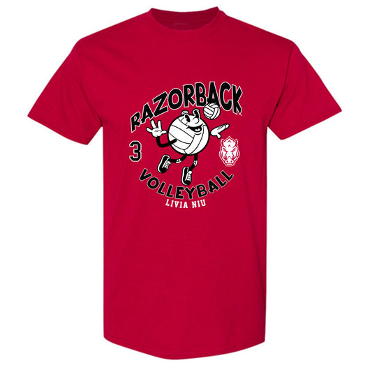 Arkansas - NCAA Women's Volleyball : Livia Niu - Fashion Shersey T-Shirt-0