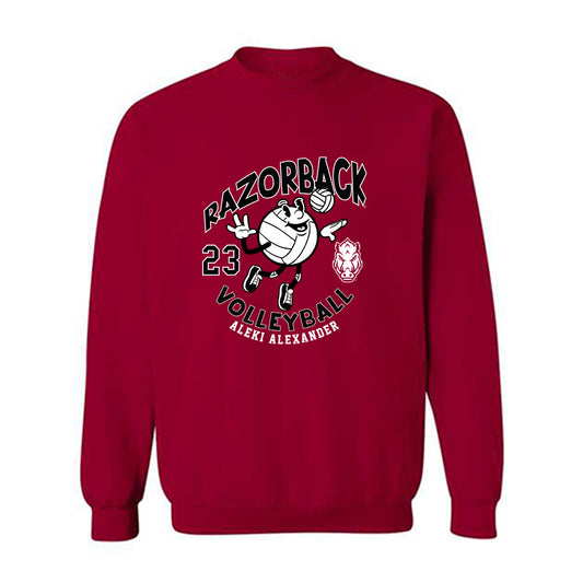 Arkansas - NCAA Women's Volleyball : Aleki Alexander - Fashion Shersey Crewneck Sweatshirt