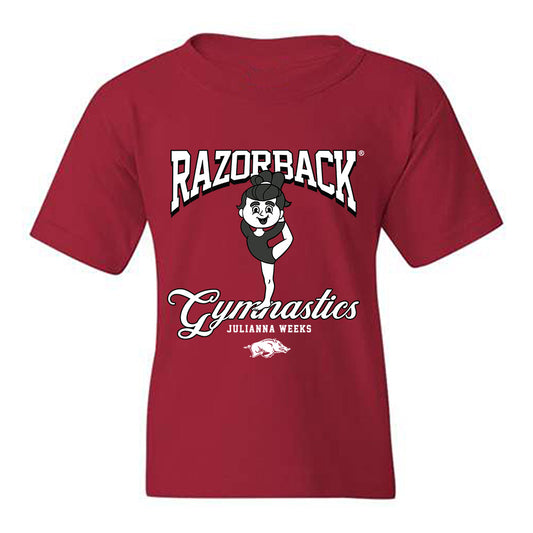 Arkansas - NCAA Women's Gymnastics : Julianna Weeks - Fashion Shersey Youth T-Shirt-0