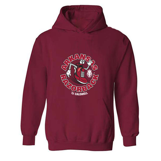 Arkansas - NCAA Men's Track & Field : TJ Caldwell - Fashion Shersey Hooded Sweatshirt-0