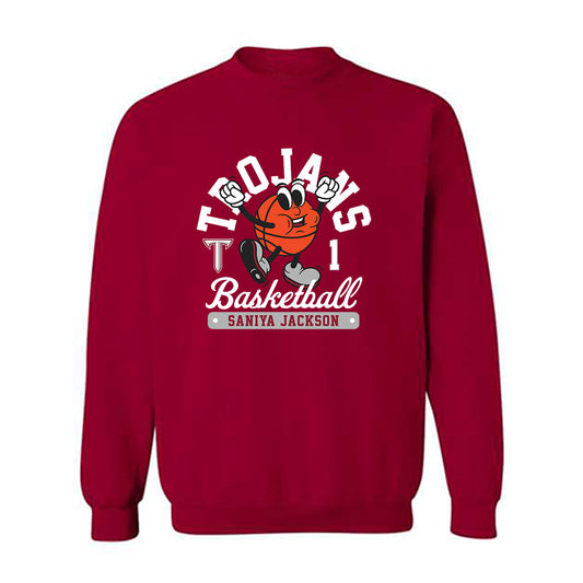 Troy - NCAA Women's Basketball : Saniya Jackson - Fashion Shersey Crewneck Sweatshirt-0