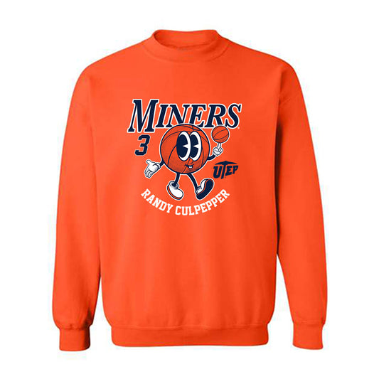 UTEP - Men's Basketball Legends : Randy Culpepper - Fashion Shersey Crewneck Sweatshirt-0