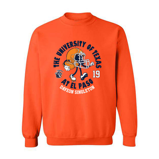 UTEP - NCAA Football : Daveon Singleton - Fashion Shersey Crewneck Sweatshirt-0