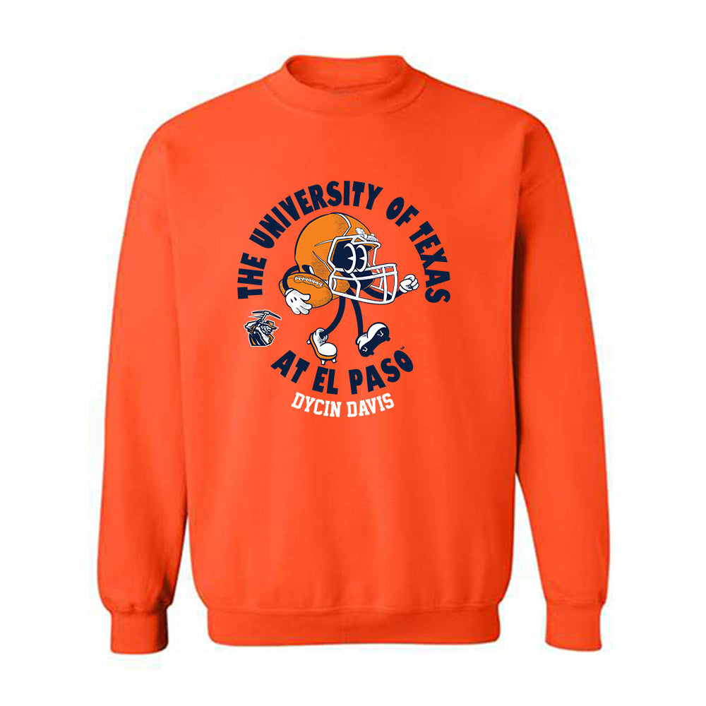 UTEP - NCAA Football : Dycin Davis - Fashion Shersey Crewneck Sweatshirt-0