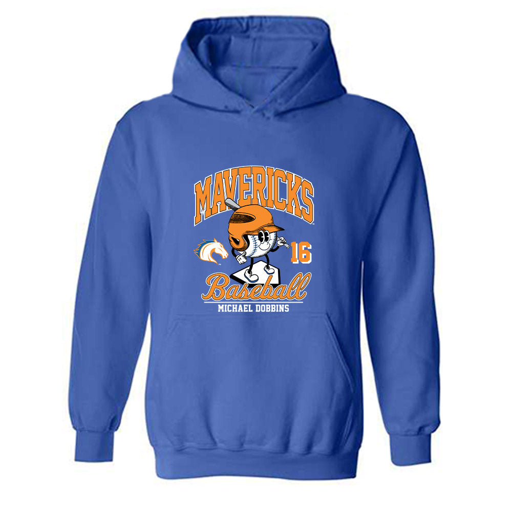 Texas Arlington - NCAA Baseball : Michael Dobbins - Fashion Shersey Hooded Sweatshirt-0