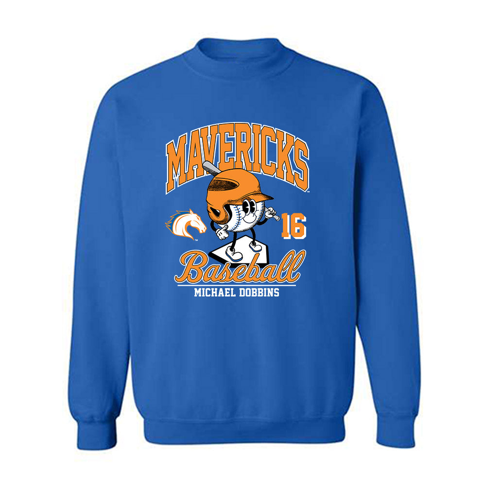 Texas Arlington - NCAA Baseball : Michael Dobbins - Fashion Shersey Crewneck Sweatshirt-0