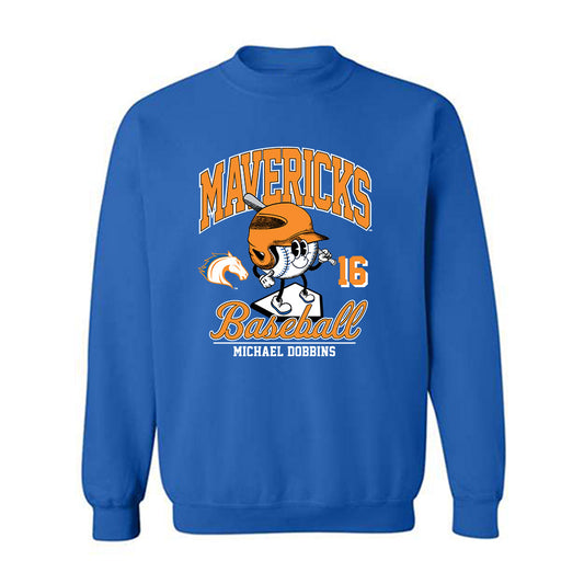 Texas Arlington - NCAA Baseball : Michael Dobbins - Fashion Shersey Crewneck Sweatshirt-0