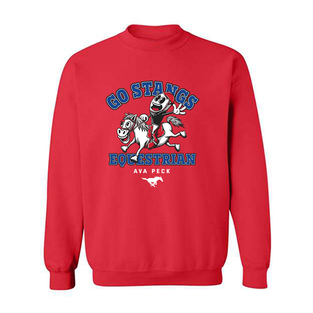 SMU - NCAA Equestrian : Ava Peck - Fashion Shersey Crewneck Sweatshirt-0