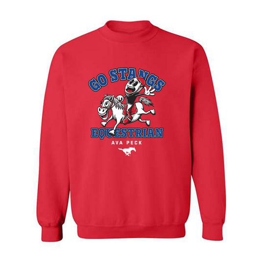 SMU - NCAA Equestrian : Ava Peck - Fashion Shersey Crewneck Sweatshirt-0