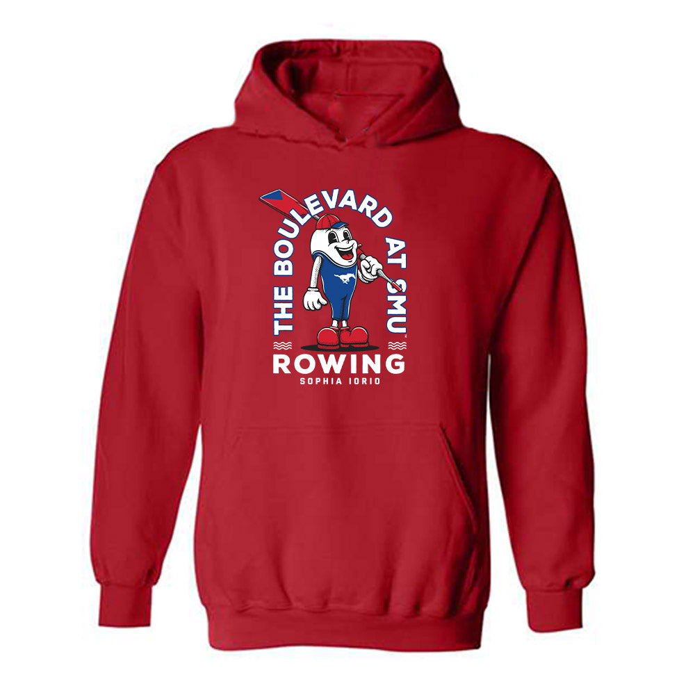 SMU - NCAA Women's Rowing : Sophia Iorio - Fashion Shersey Hooded Sweatshirt-0