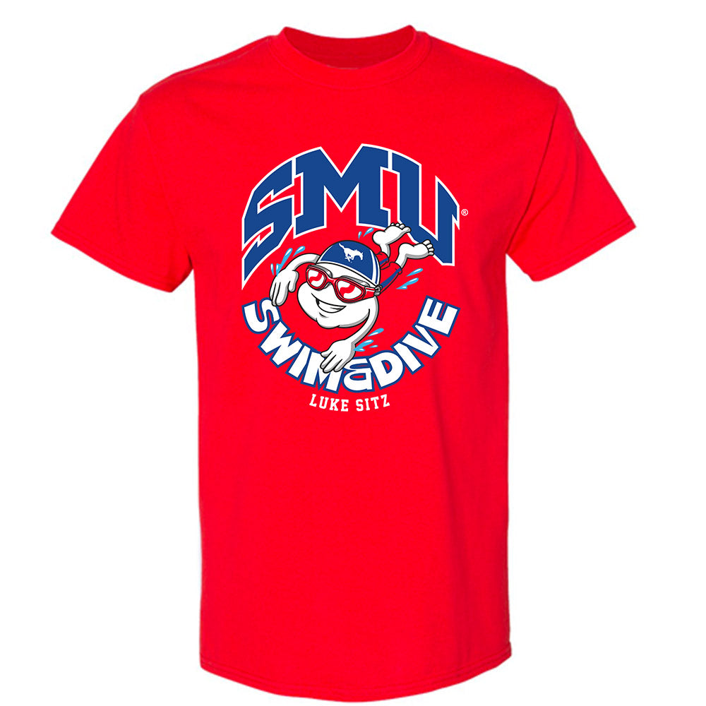 SMU - NCAA Men's Swimming & Diving : Luke Sitz - Fashion Shersey T-Shirt-0