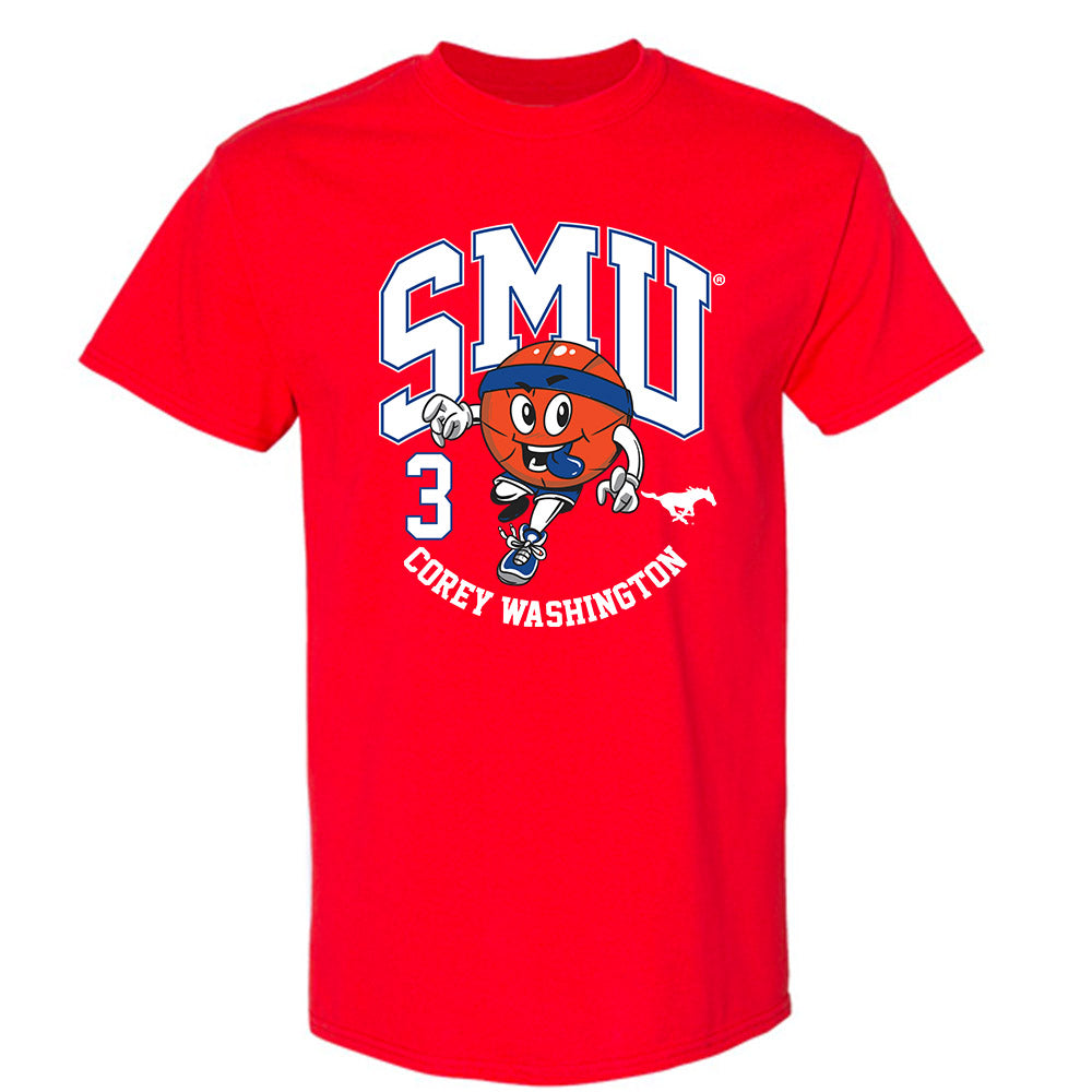 SMU - NCAA Men's Basketball : Corey Washington - Fashion Shersey T-Shirt-0