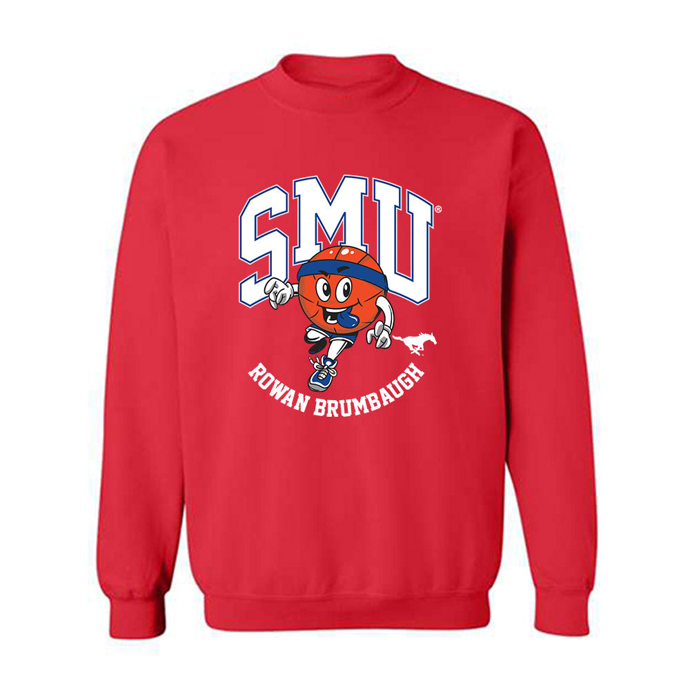 SMU - NCAA Men's Basketball : Rowan Brumbaugh - Fashion Shersey Crewneck Sweatshirt-0