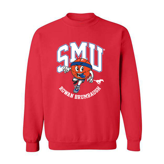 SMU - NCAA Men's Basketball : Rowan Brumbaugh - Fashion Shersey Crewneck Sweatshirt-0