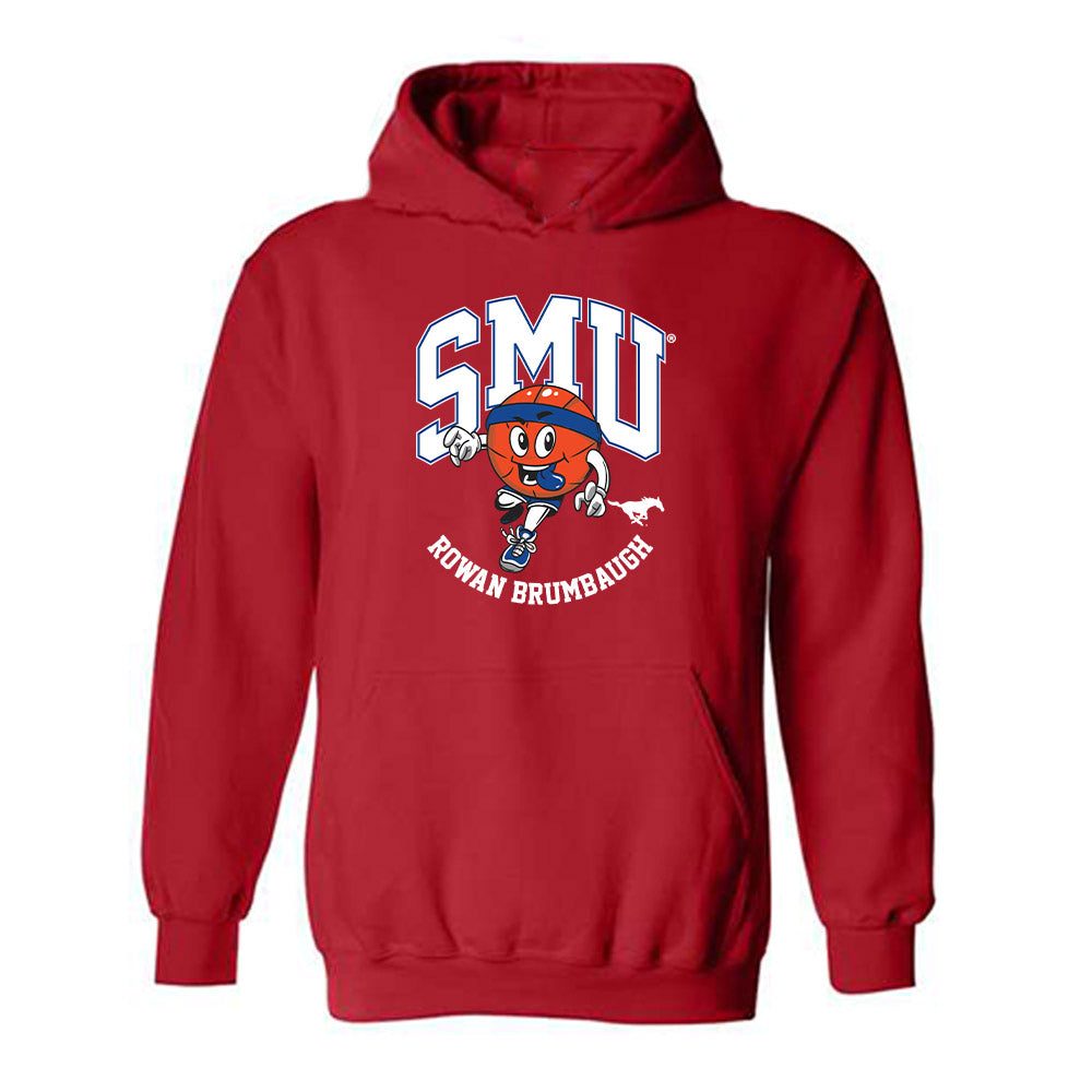 SMU - NCAA Men's Basketball : Rowan Brumbaugh - Fashion Shersey Hooded Sweatshirt-0