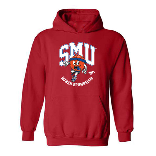 SMU - NCAA Men's Basketball : Rowan Brumbaugh - Fashion Shersey Hooded Sweatshirt-0