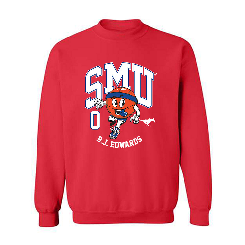 SMU - NCAA Men's Basketball : B.J. Edwards - Fashion Shersey Crewneck Sweatshirt-0