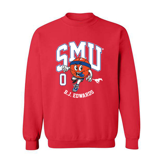 SMU - NCAA Men's Basketball : B.J. Edwards - Fashion Shersey Crewneck Sweatshirt-0
