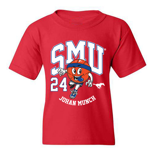 SMU - NCAA Men's Basketball : Johan Munch - Fashion Shersey Youth T-Shirt-0