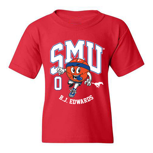 SMU - NCAA Men's Basketball : B.J. Edwards - Fashion Shersey Youth T-Shirt-0