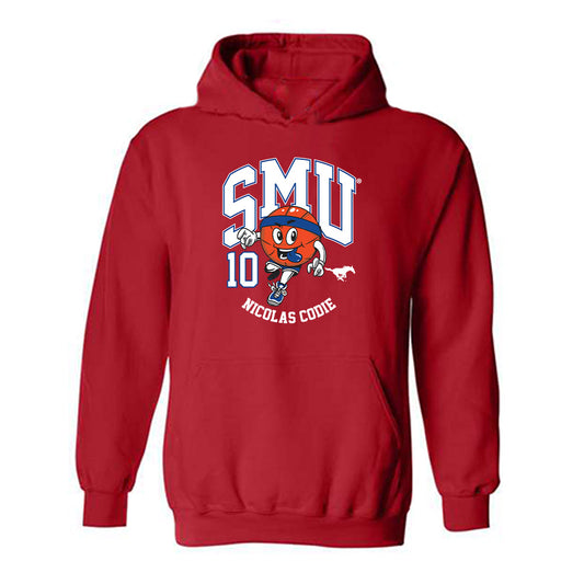 SMU - NCAA Men's Basketball : nicolas codie - Fashion Shersey Hooded Sweatshirt-0