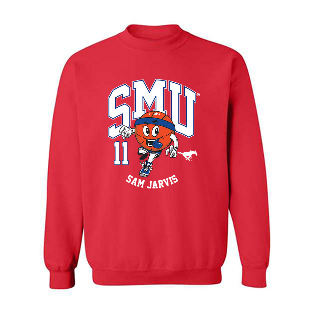 SMU - NCAA Men's Basketball : Sam Jarvis - Fashion Shersey Crewneck Sweatshirt-0