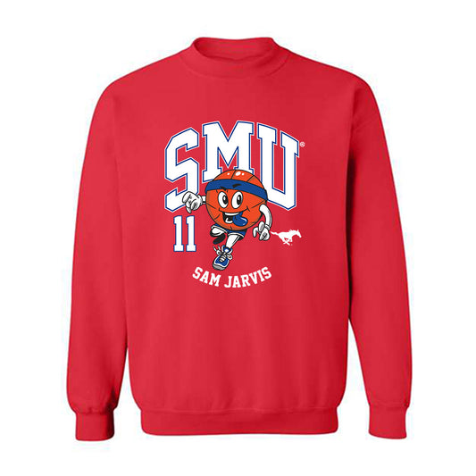SMU - NCAA Men's Basketball : Sam Jarvis - Fashion Shersey Crewneck Sweatshirt-0