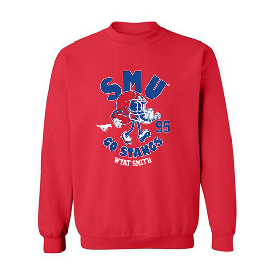 SMU - NCAA Football : Wyat Smith - Crewneck Sweatshirt-0