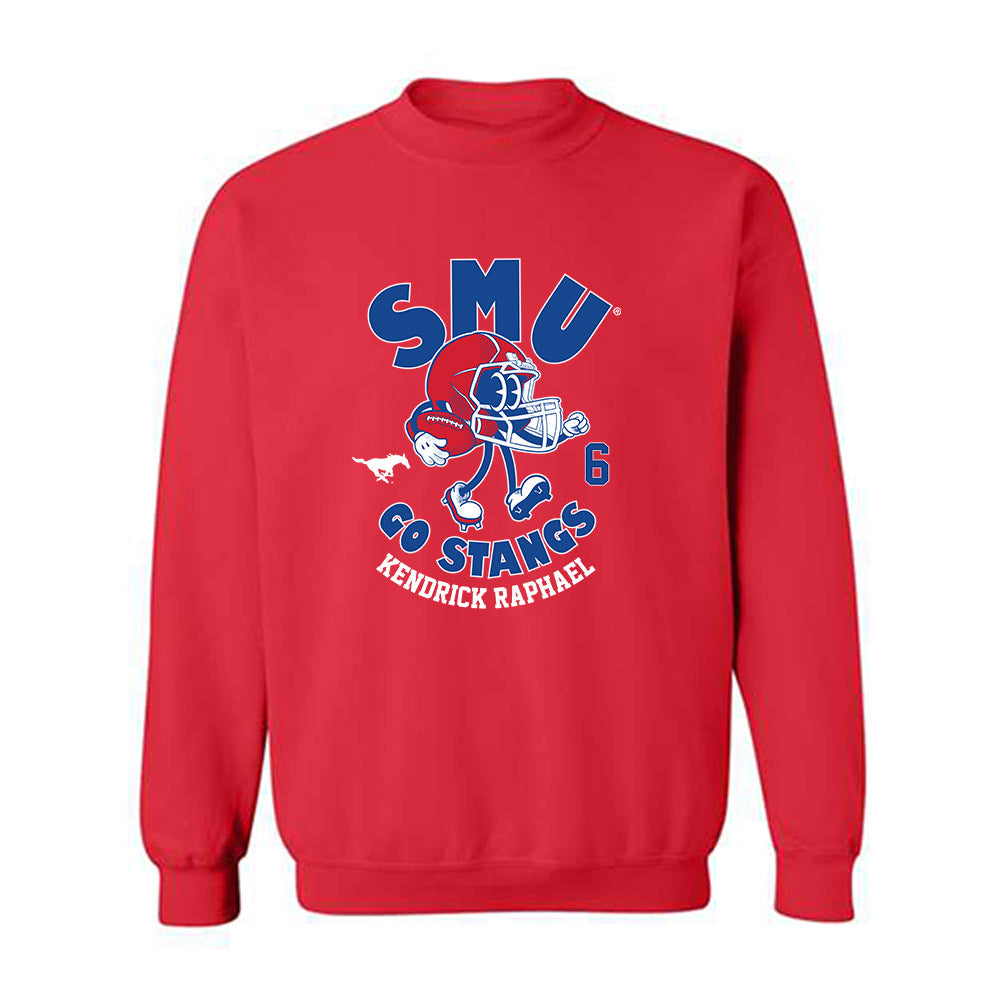 SMU - NCAA Football : Kendrick Raphael - Crewneck Sweatshirt-0