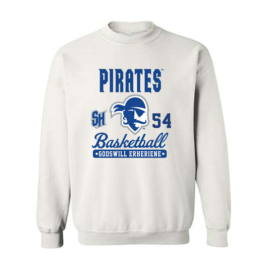 Seton Hall - NCAA Men's Basketball : Godswill Erheriene - Fashion Shersey Crewneck Sweatshirt-0