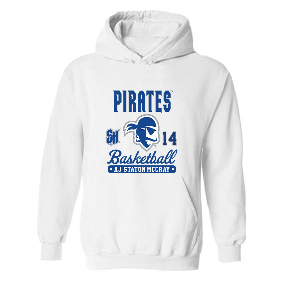 Seton Hall - NCAA Men's Basketball : AJ Staton-McCray - Fashion Shersey Hooded Sweatshirt-0