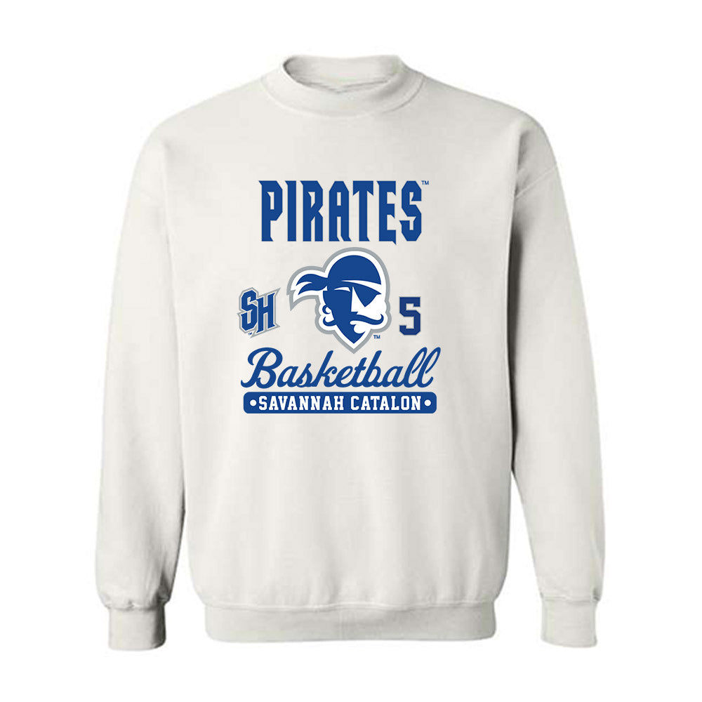 Seton Hall - NCAA Women's Basketball : Savannah Catalon - Fashion Shersey Crewneck Sweatshirt-0