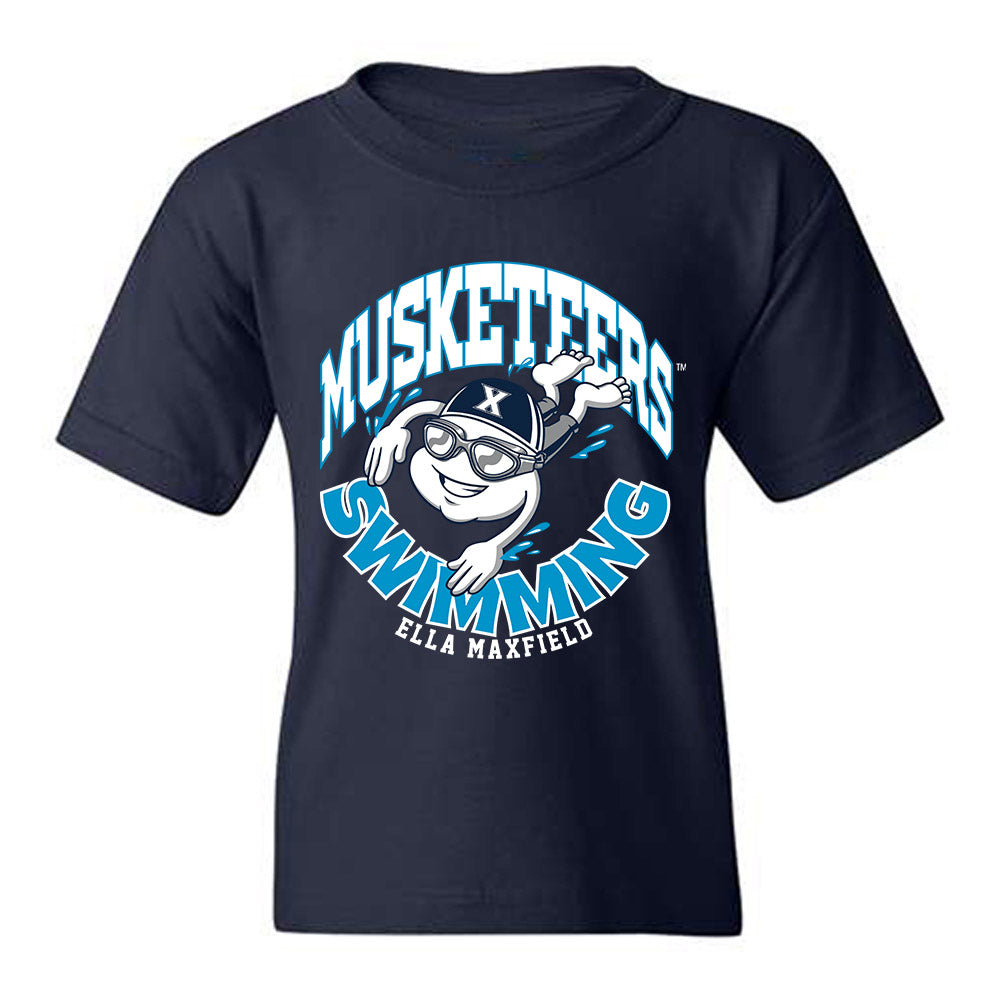 Xavier - NCAA Women's Swimming & Diving : Ella Maxfield - Fashion Shersey Youth T-Shirt-0