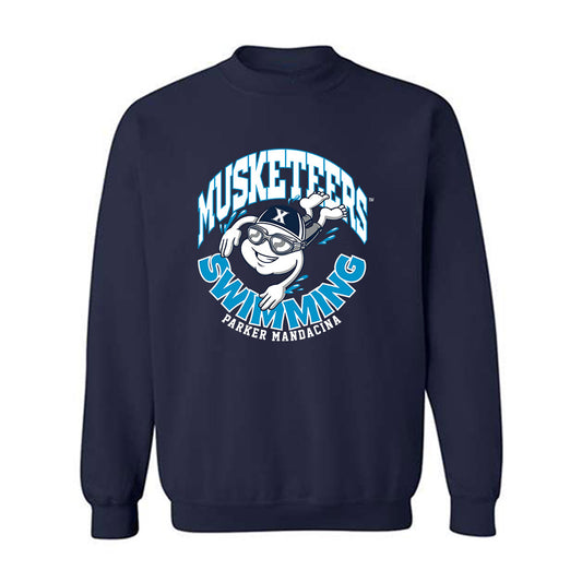 Xavier - NCAA Women's Swimming & Diving : Parker Mandacina - Fashion Shersey Crewneck Sweatshirt-0