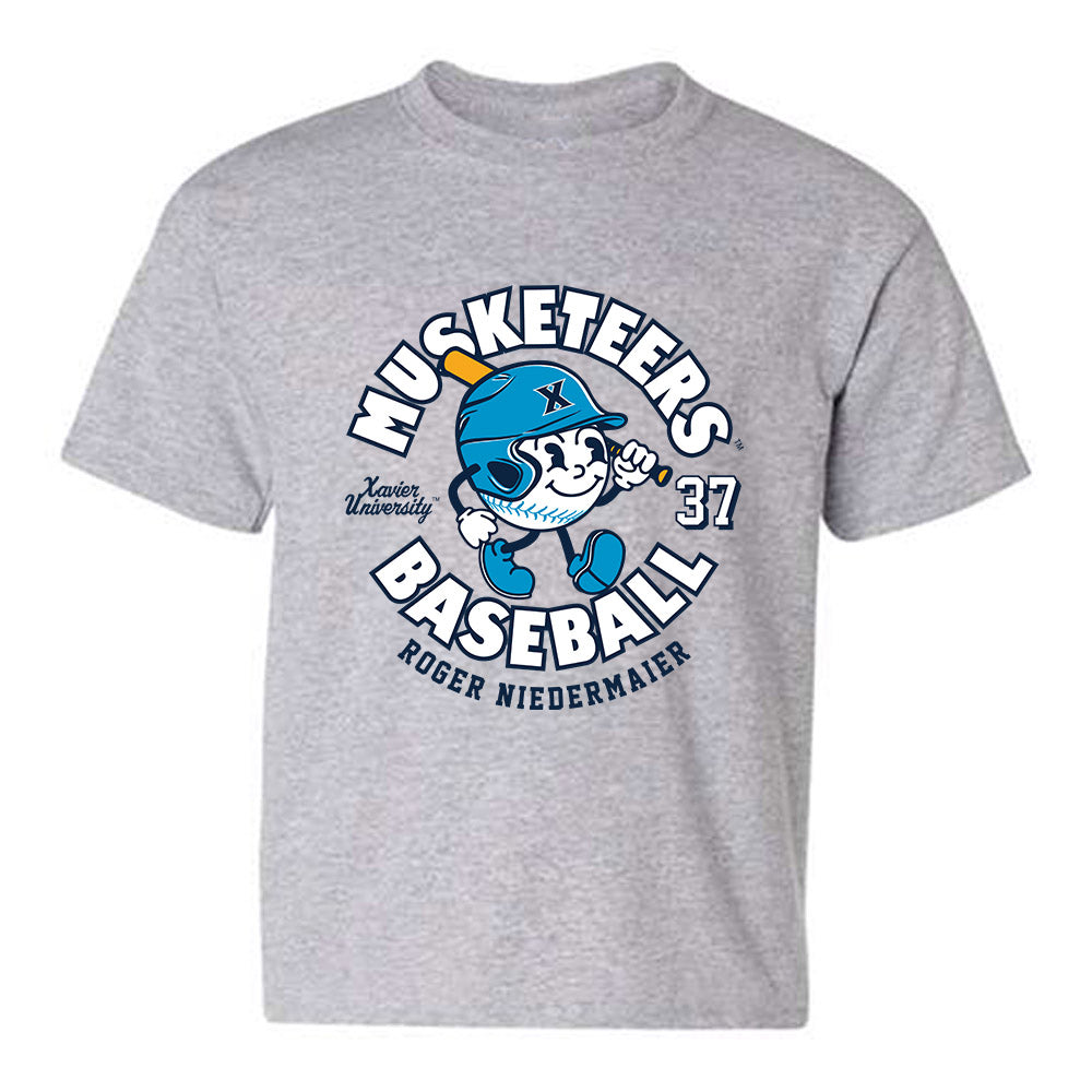 Xavier - NCAA Baseball : Roger Niedermaier - Fashion Shersey Youth T-Shirt-0