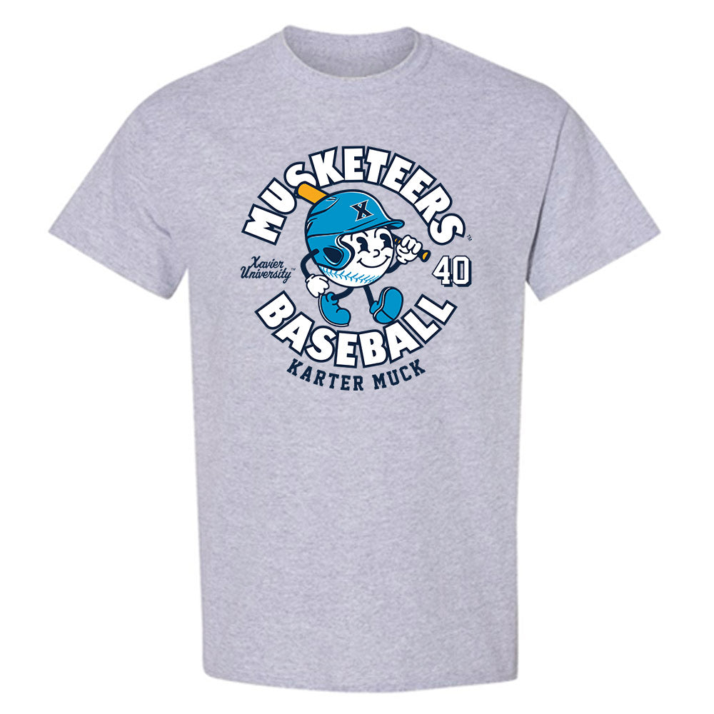 Xavier - NCAA Baseball : Karter Muck - Fashion Shersey T-Shirt-0