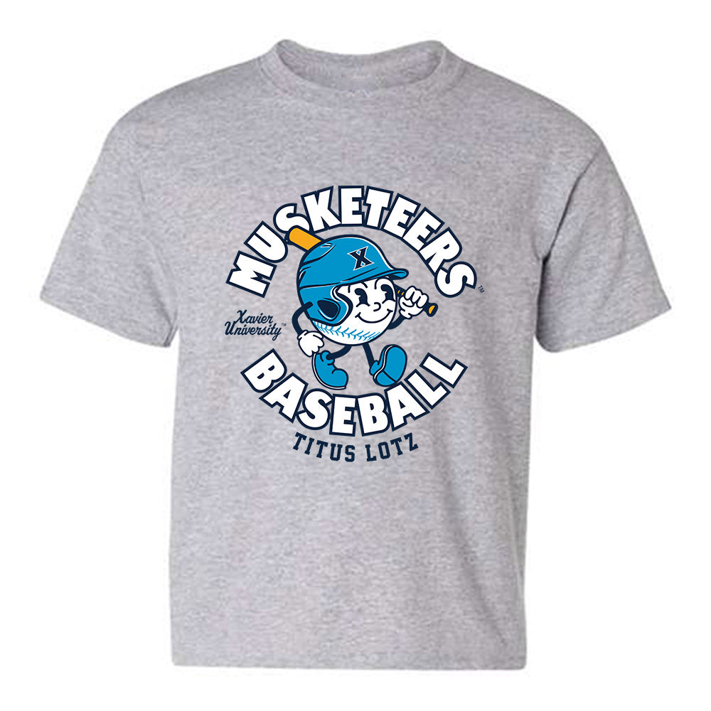 Xavier - NCAA Baseball : Titus Lotz - Fashion Shersey Youth T-Shirt-0