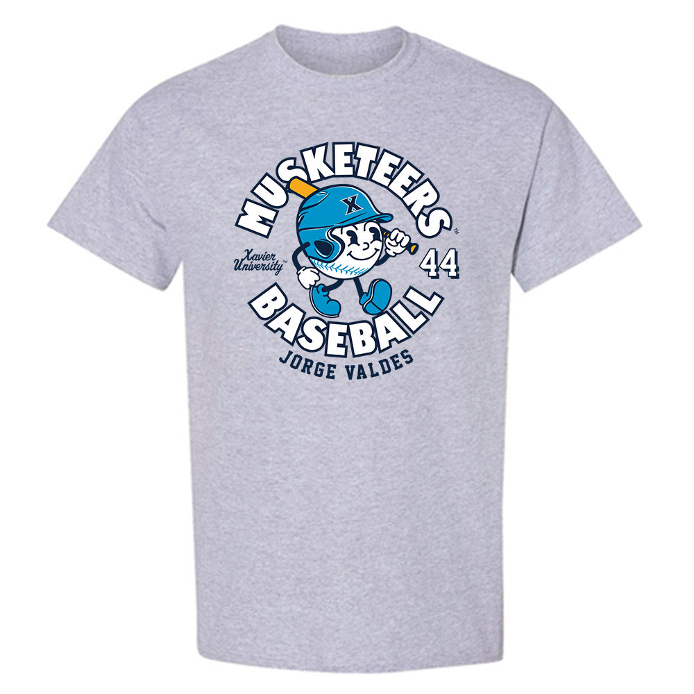 Xavier - NCAA Baseball : Jorge Valdes - Fashion Shersey T-Shirt-0