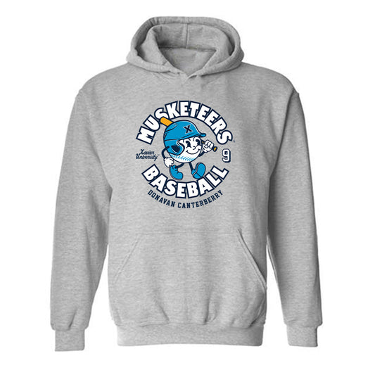 Xavier - NCAA Baseball : Donavan Canterberry - Fashion Shersey Hooded Sweatshirt-0