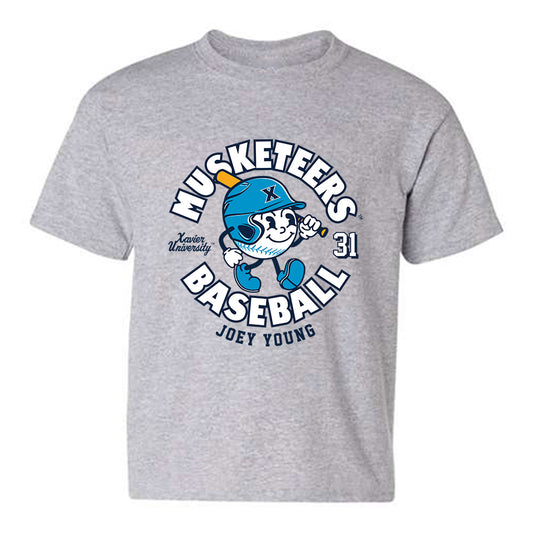 Xavier - NCAA Baseball : Joey Young - Fashion Shersey Youth T-Shirt-0