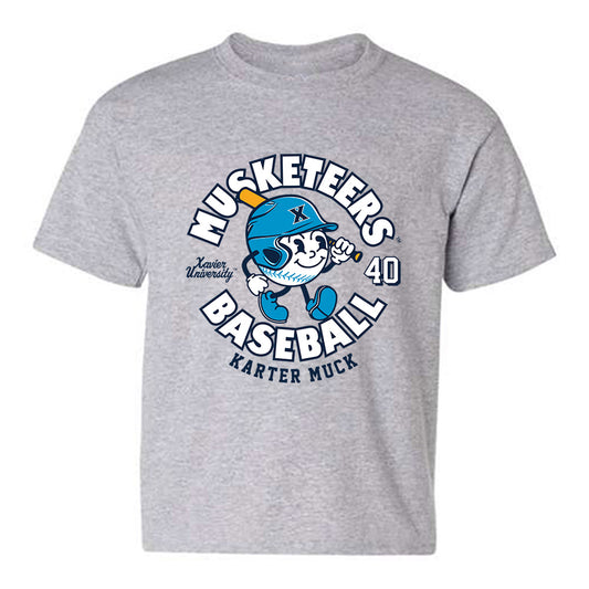 Xavier - NCAA Baseball : Karter Muck - Fashion Shersey Youth T-Shirt-0