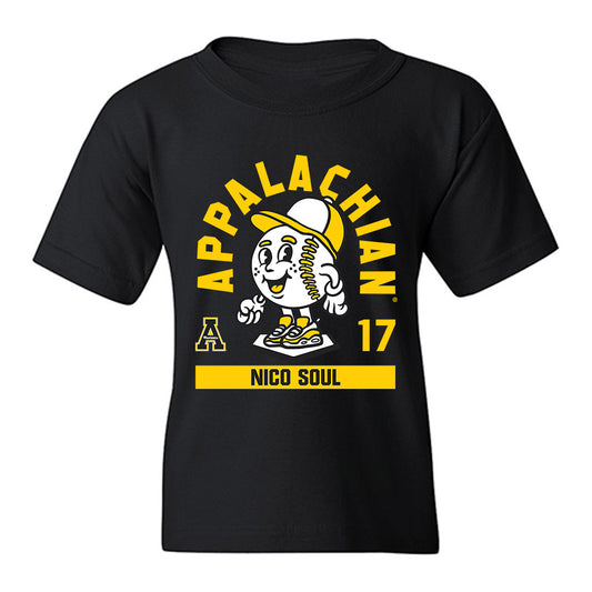 App State - NCAA Baseball : Nico Soul - Fashion Shersey Youth T-Shirt-0