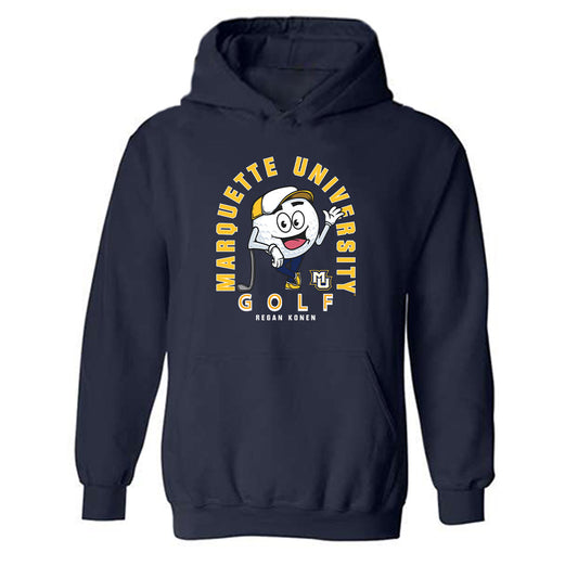 Marquette - NCAA Men's Golf : Regan Konen - Fashion Shersey Hooded Sweatshirt-0