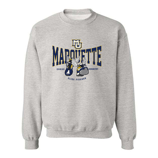 Marquette - NCAA Women's Cross Country : Elise Fischer - Fashion Shersey Crewneck Sweatshirt-0