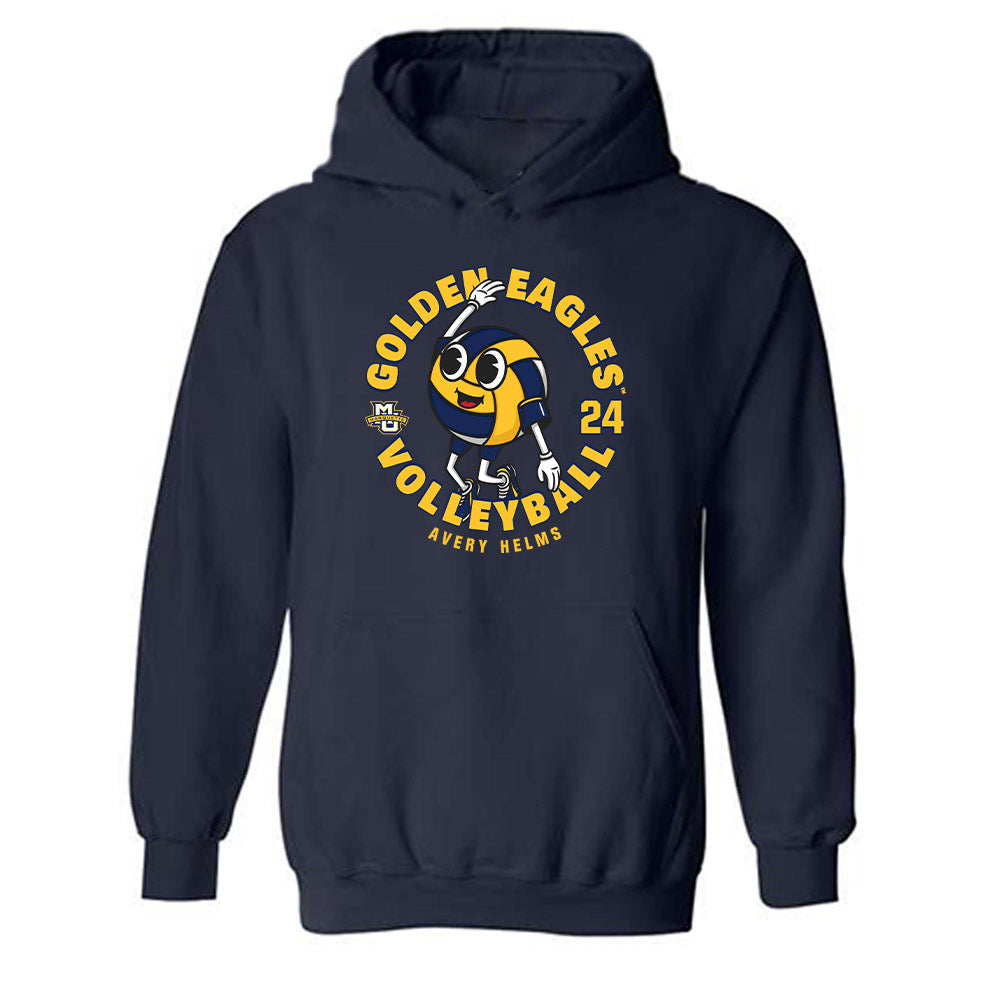 Marquette - NCAA Women's Volleyball : Avery Helms - Fashion Shersey Hooded Sweatshirt-0