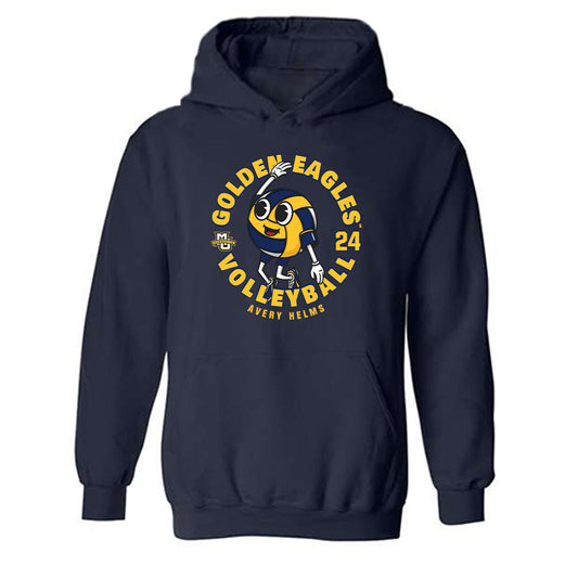 Marquette - NCAA Women's Volleyball : Avery Helms - Fashion Shersey Hooded Sweatshirt-0